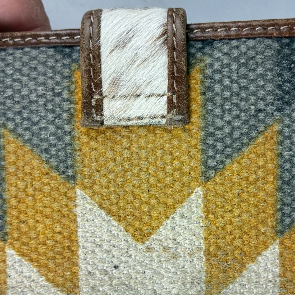 United Supply Co Brown Cowhide Concho Wallet - OS - Boho Western Southwestern